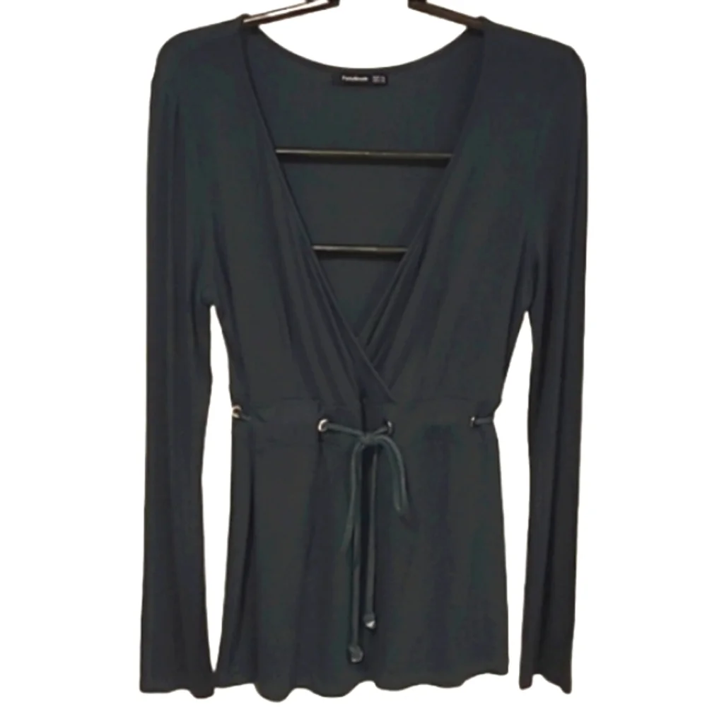 Patti Boutik Pullover Tunic Jersey Fabric Top Forest Green XL - Picture 4 of 11